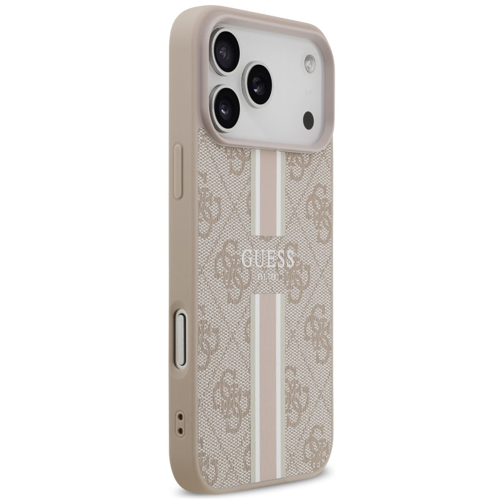 Guess MagSafe dėklas iPhone 17 Pro Max – rožinis