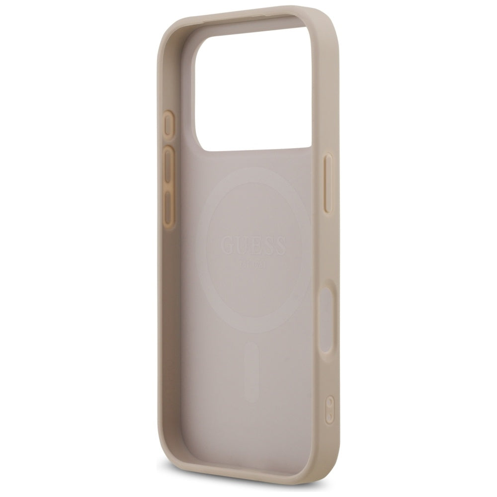 Guess MagSafe dėklas iPhone 17 Pro – rožinis