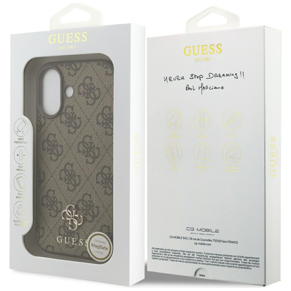 Guess MagSafe dėklas iPhone 17 – rudas -- iPhone 17