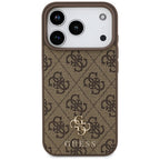 Guess MagSafe dėklas iPhone 17 Pro – rudas -- iPhone 17 Pro