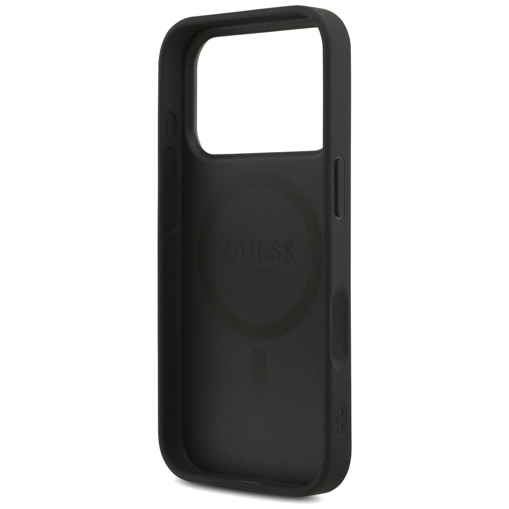Guess MagSafe dėklas iPhone 17 Pro – juodas