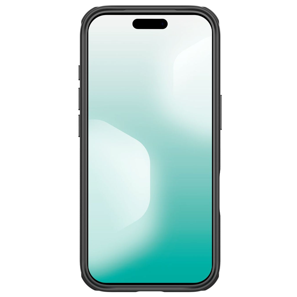 Nillkin Super Frosted Shield Pro magnetinis dėklas suderinamas su MagSafe iPhone 17 Pro - Juodas -- iPhone 17 Pro