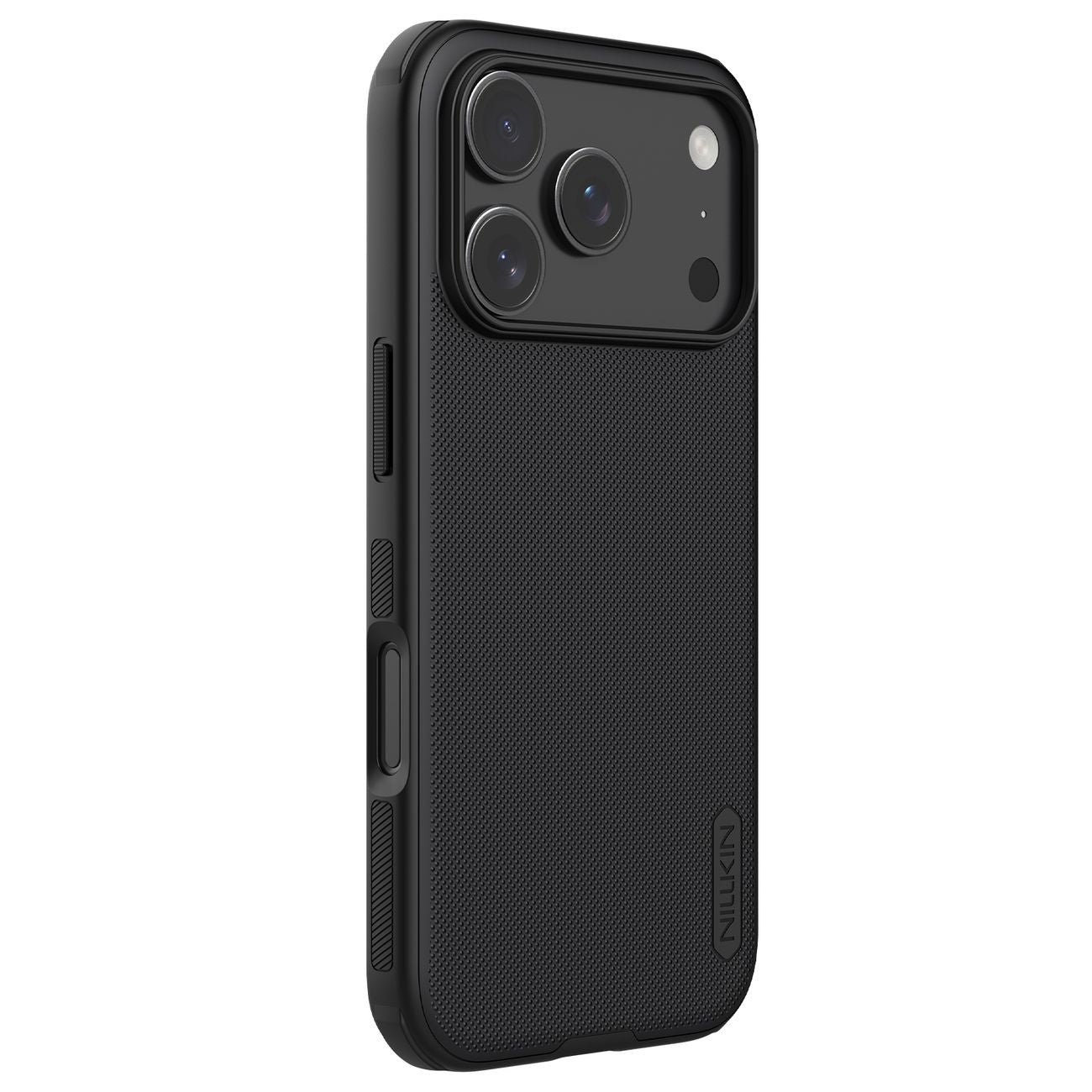 Nillkin Super Frosted Shield Pro magnetinis dėklas suderinamas su MagSafe iPhone 17 Pro - Juodas -- iPhone 17 Pro