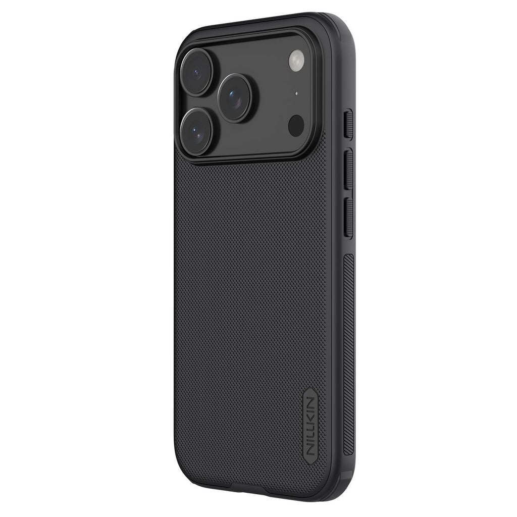 Nillkin Super Frosted Shield Pro magnetinis dėklas suderinamas su MagSafe iPhone 17 Pro - Juodas -- iPhone 17 Pro