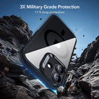 ESR Classic Hybrid MagSafe dėklas + stiklas iPhone 17 – skaidrus juodas -- iPhone 17