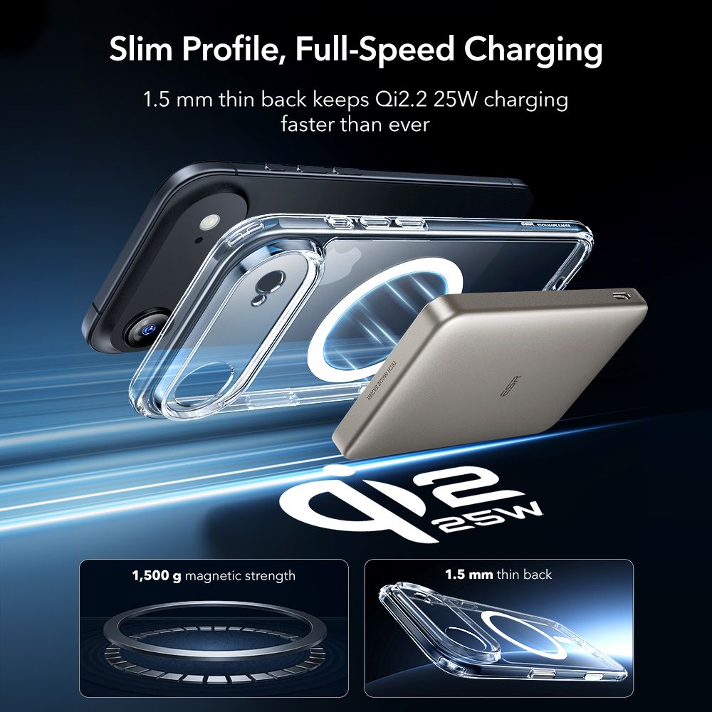ESR Classic Hybrid MagSafe rinkinys iPhone 17 Air – skaidrus -- iPhone 17 Air