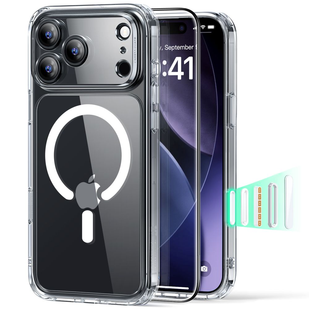ESR Classic Hybrid MagSafe dėklas + stiklas iPhone 17 Pro Max -- Cell phone tempered glass