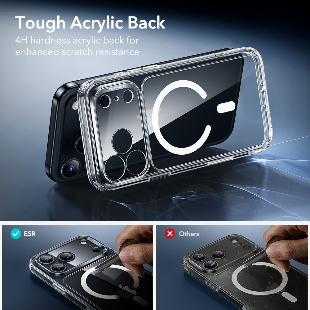ESR Classic Hybrid MagSafe dėklas + stiklas iPhone 17 Pro Max -- Cell phone tempered glass