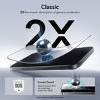 ESR UltraFit grūdintas stiklas iPhone 16 Pro / 17 (2 vnt.) – skaidrus -- iPhone 16 Pro / iPhone 17