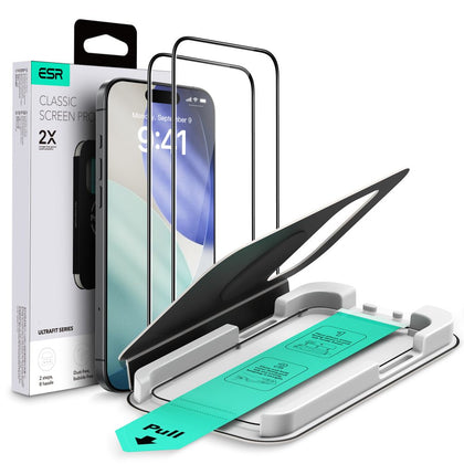 ESR UltraFit stiklas iPhone 17 Pro Max (2 vnt.) – skaidrus -- iPhone 17 Pro Max