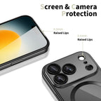 Tech-Protect MagFlex dėklas iPhone 17 Pro Max – skaidrus juodas -- iPhone 17 Pro Max