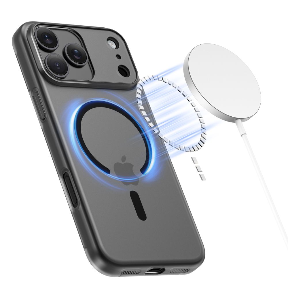 Tech-Protect MagSafe dėklas iPhone 17 Pro – matinis juodas -- iPhone 17 Pro