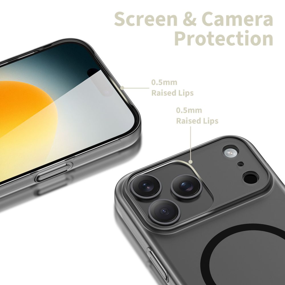 Tech-Protect MagSafe dėklas iPhone 17 Pro – matinis juodas -- iPhone 17 Pro