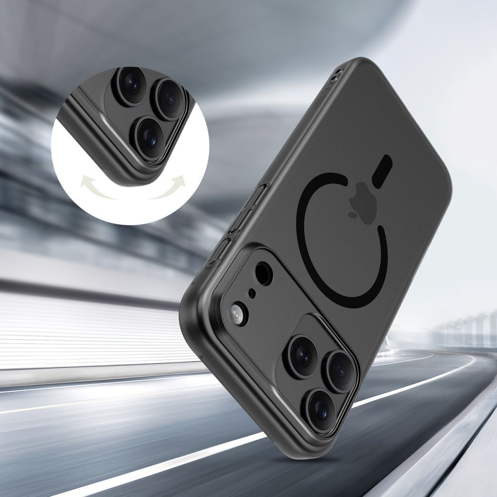Tech-Protect MagSafe dėklas iPhone 17 Pro – matinis juodas -- iPhone 17 Pro