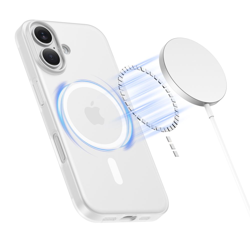 Tech-Protect MagSlim MagSafe dėklas iPhone 17 – matinis baltas -- iPhone 17