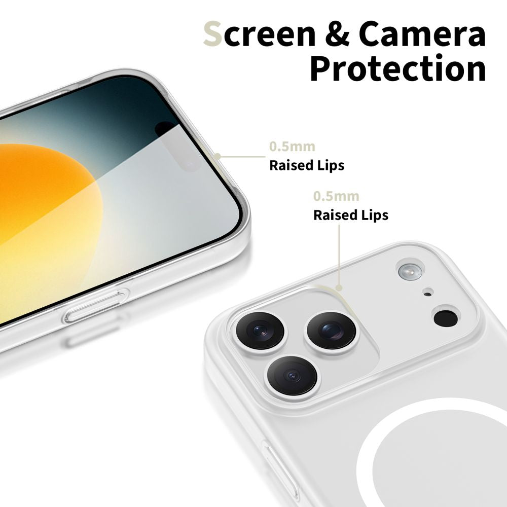 Tech-Protect MagSlim MagSafe dėklas iPhone 17 Pro – matinis baltas -- iPhone 17 Pro