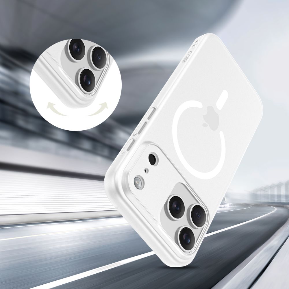 Tech-Protect MagSafe dėklas iPhone 17 Pro Max – matinis baltas -- iPhone 17 Pro Max