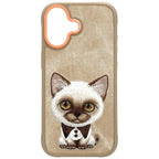 Nimmy Big Eyed Pet 2.0 Kačių dėklas, skirtas iPhone 17 - smėlio spalvos