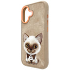 Nimmy Big Eyed Pet 2.0 Kačių dėklas, skirtas iPhone 17 - smėlio spalvos