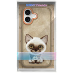 Nimmy Big Eyed Pet 2.0 Kačių dėklas, skirtas iPhone 17 - smėlio spalvos