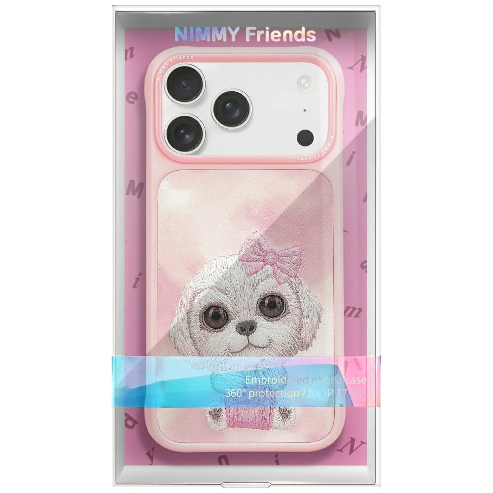 Nimmy Big Eyed Pet 2.0 Dog dėklas iPhone 17 Pro Max - Rožinė -- iPhone 17 Pro Max