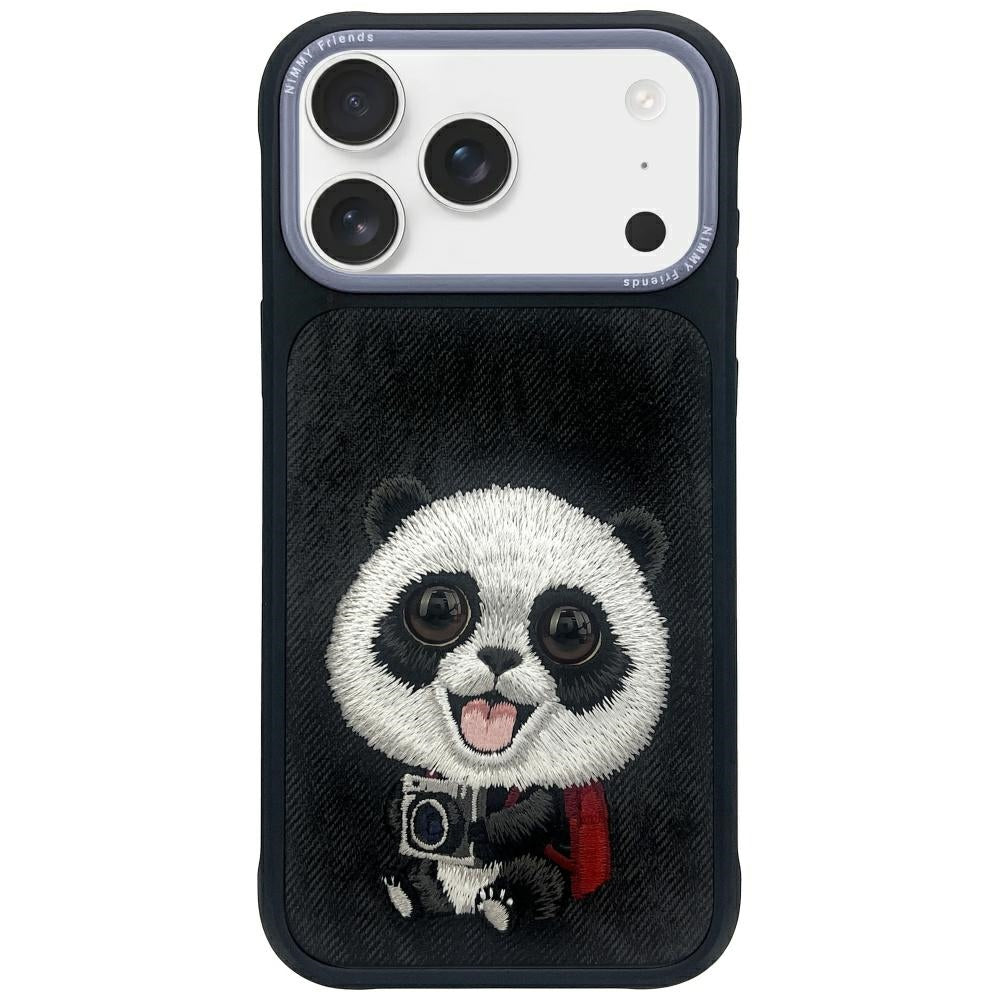 Nimmy Big Eyed Pet 2.0 Panda dėklas iPhone 17 Pro Max - Juoda -- iPhone 17 Pro Max
