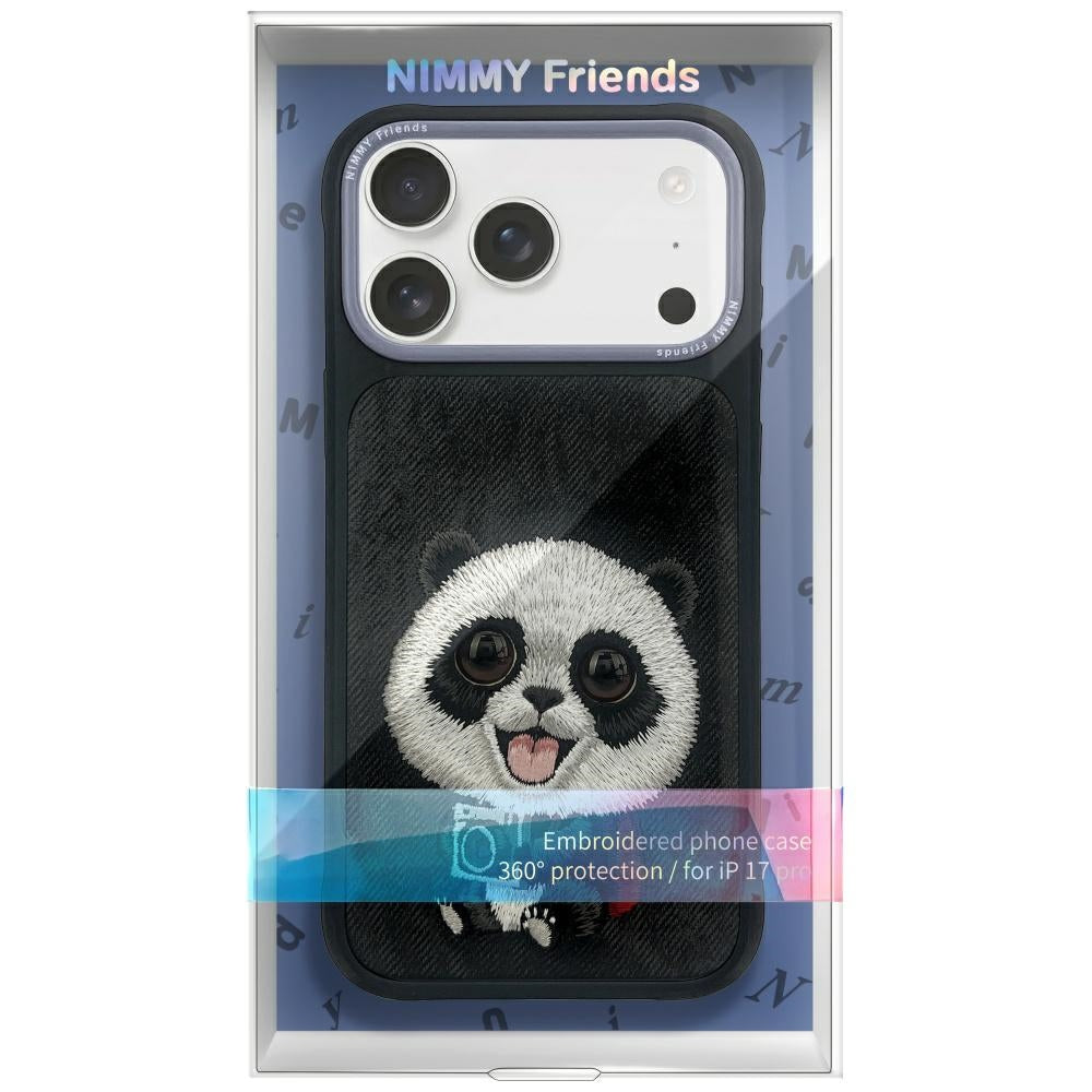 Nimmy Big Eyed Pet 2.0 Panda dėklas iPhone 17 Pro Max - Juoda -- iPhone 17 Pro Max