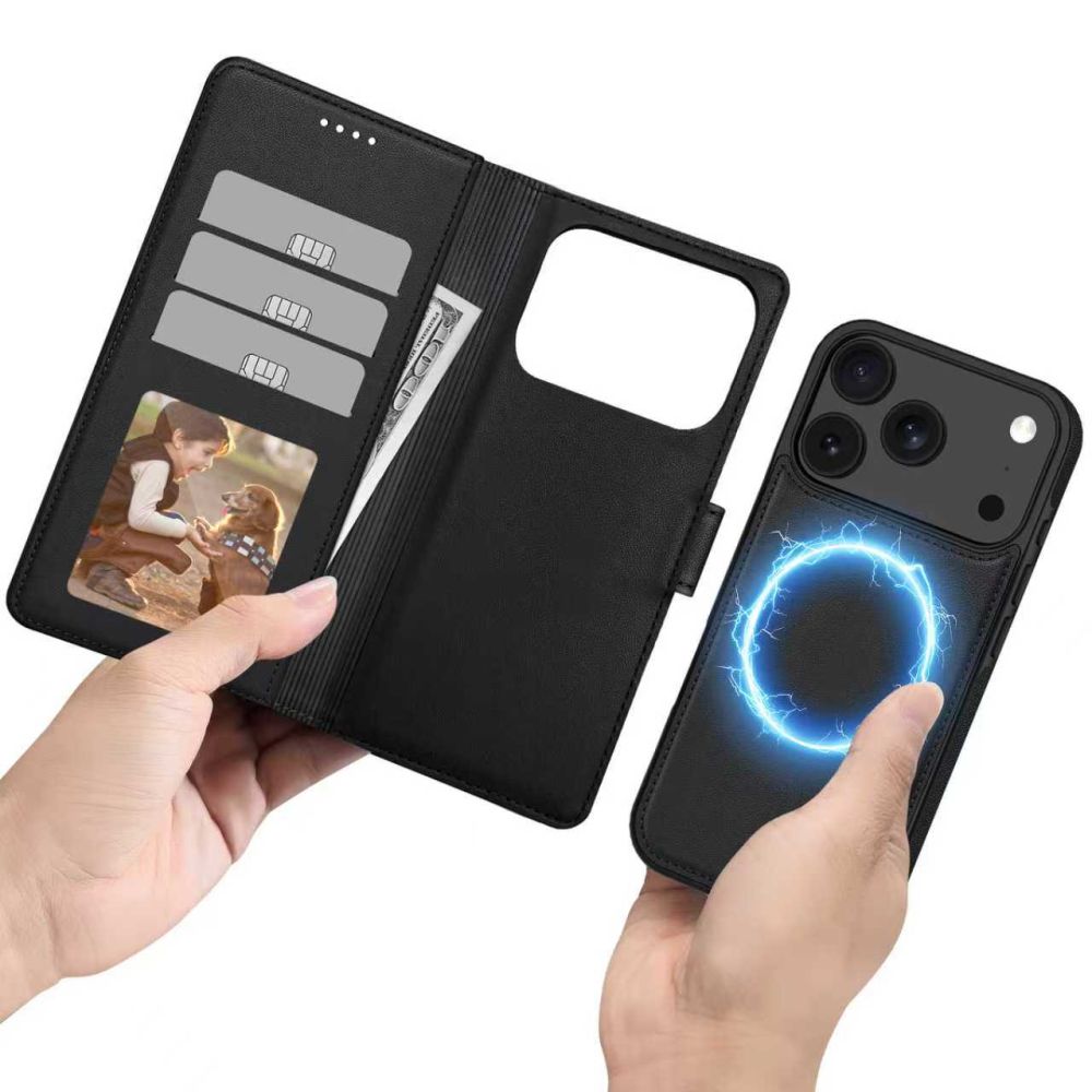 Tech-Protect Wallet MagSafe iPhone 17 Pro Max – juodas -- iPhone 17 Pro Max
