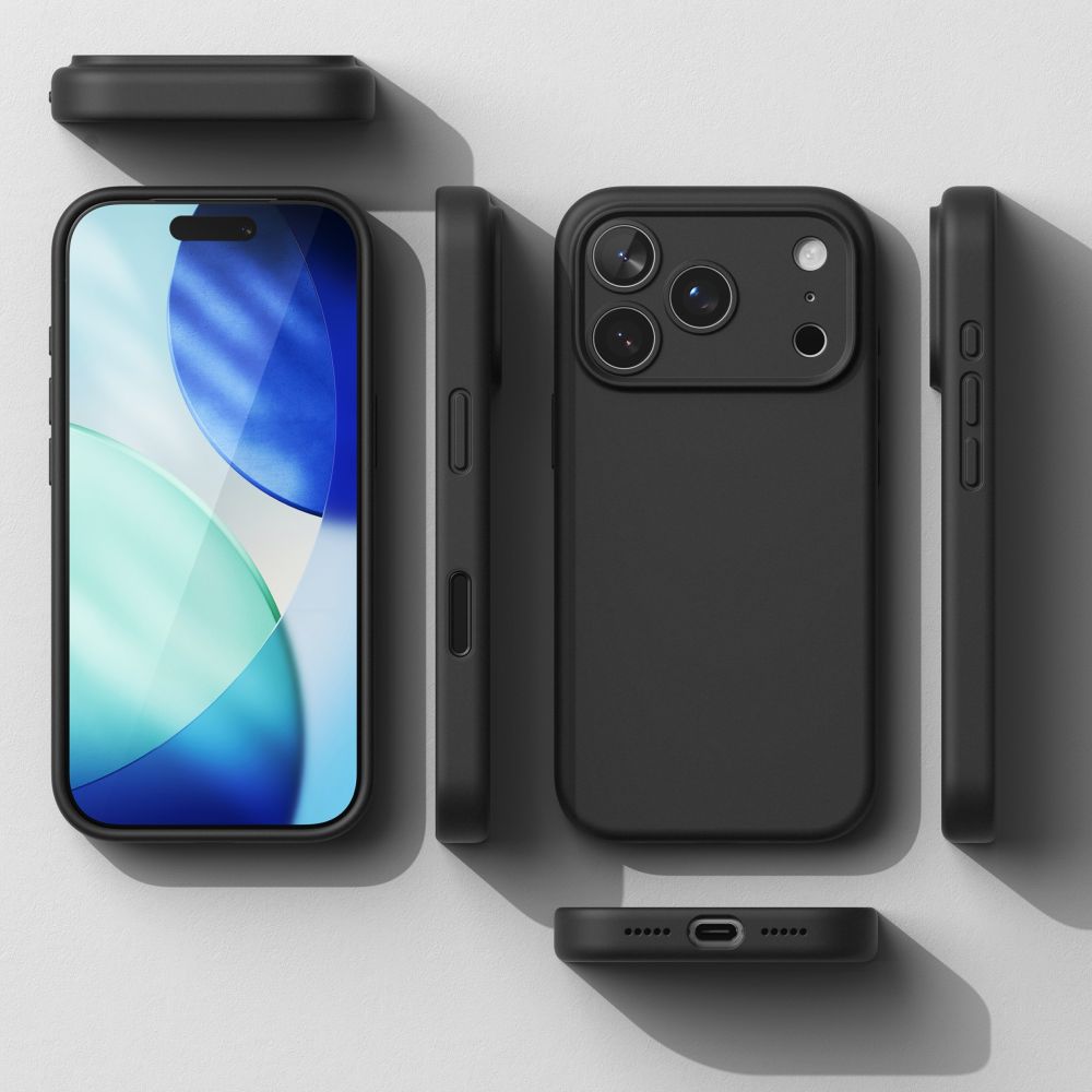 Ringke silikoninis MagSafe dėklas iPhone 17 Pro Max – juodas