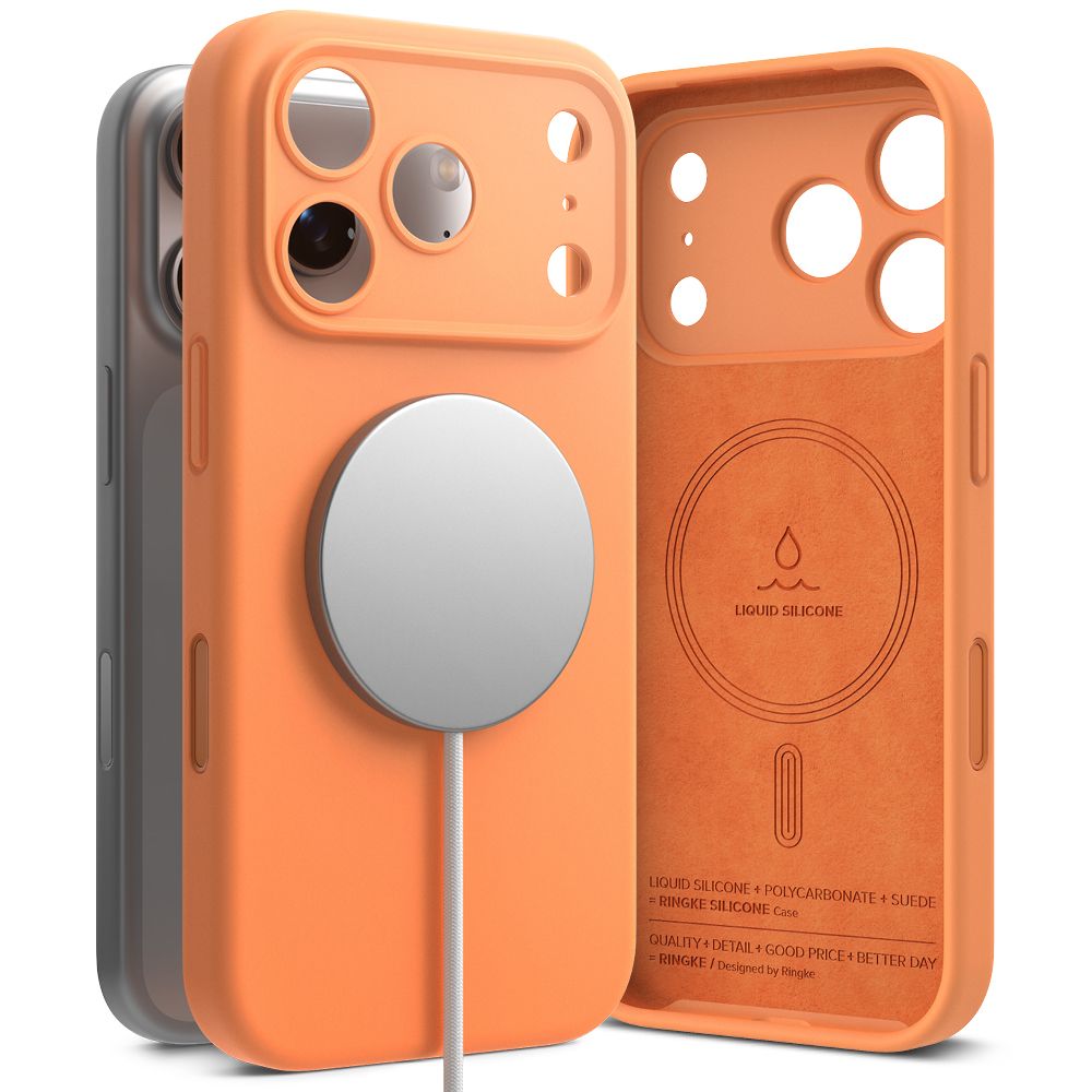 Ringke silikoninis MagSafe dėklas iPhone 17 Pro Max – oranžinis -- iPhone 17 Pro Max