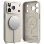 Ringke silikoninis MagSafe dėklas iPhone 17 Pro – smėlio -- iPhone 17 Pro