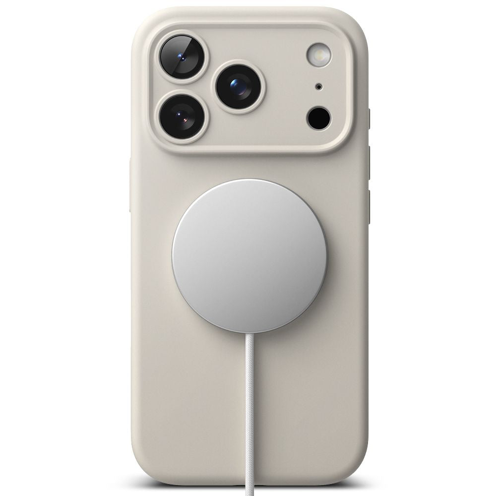 Ringke silikoninis MagSafe dėklas iPhone 17 Pro – smėlio -- iPhone 17 Pro