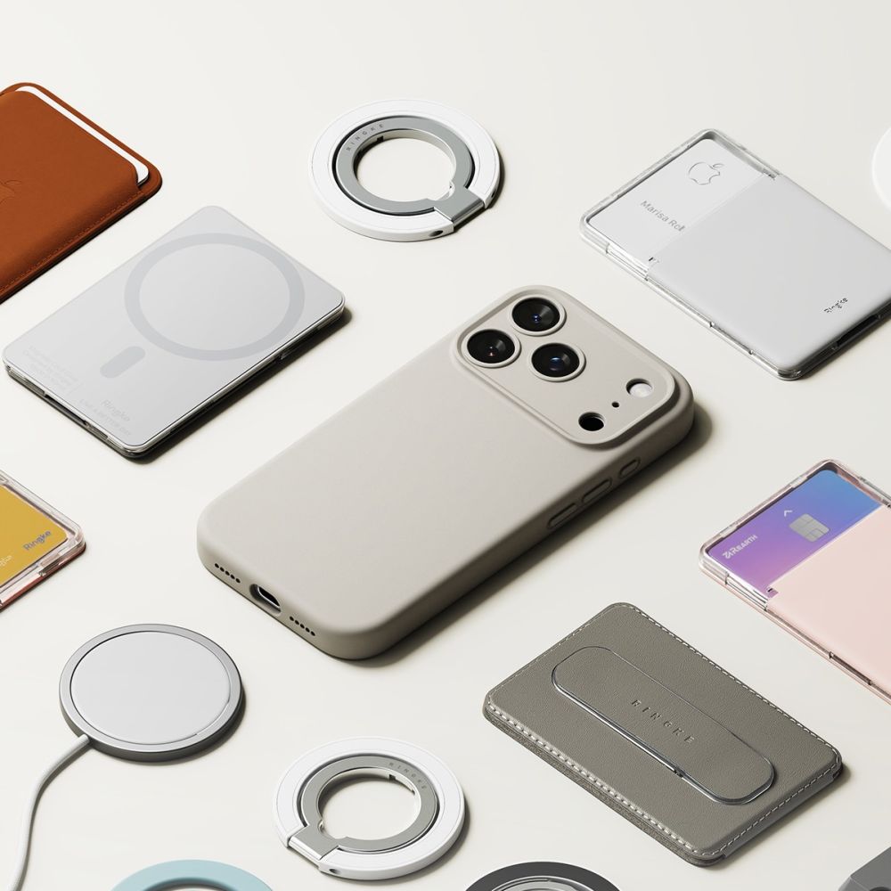 Ringke silikoninis MagSafe dėklas iPhone 17 Pro – smėlio -- iPhone 17 Pro