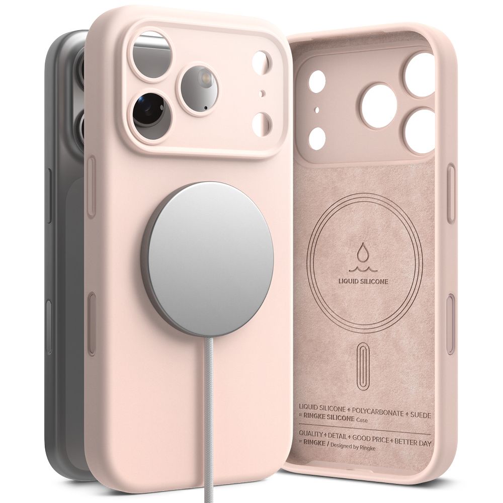 Ringke silikoninis MagSafe dėklas iPhone 17 Pro – rožinis -- iPhone 17 Pro