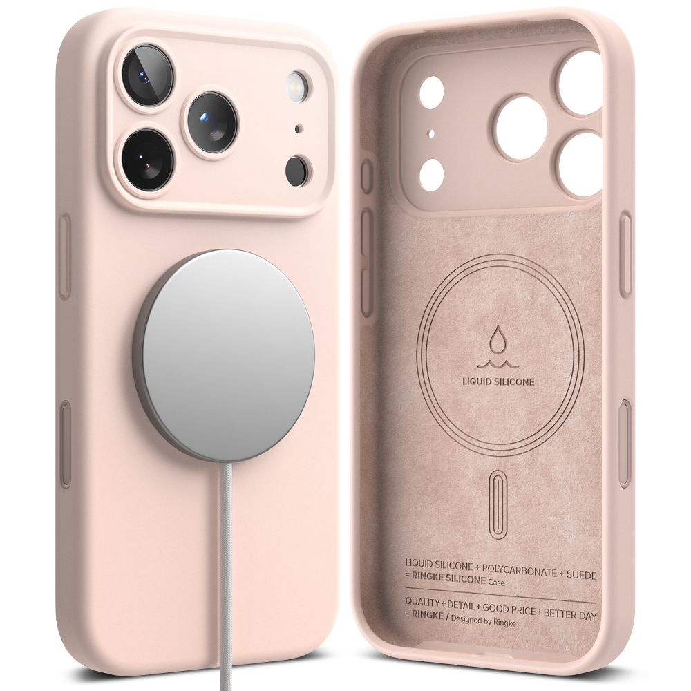 Ringke silikoninis MagSafe dėklas iPhone 17 Pro – rožinis -- iPhone 17 Pro