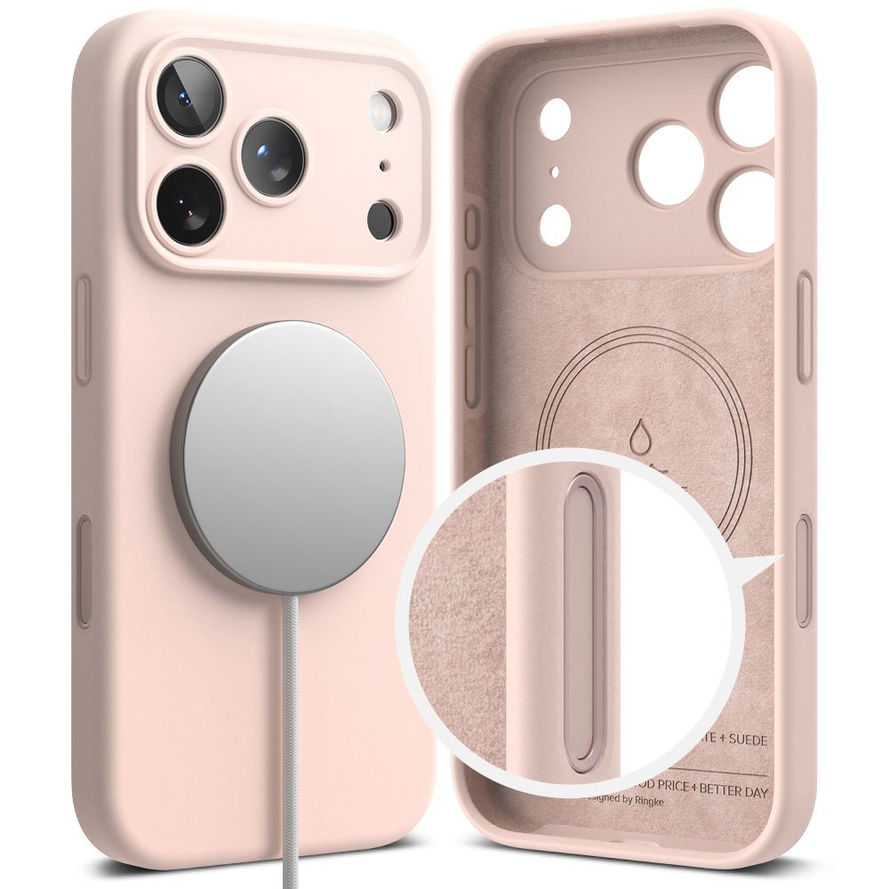 Ringke silikoninis MagSafe dėklas iPhone 17 Pro – rožinis -- iPhone 17 Pro