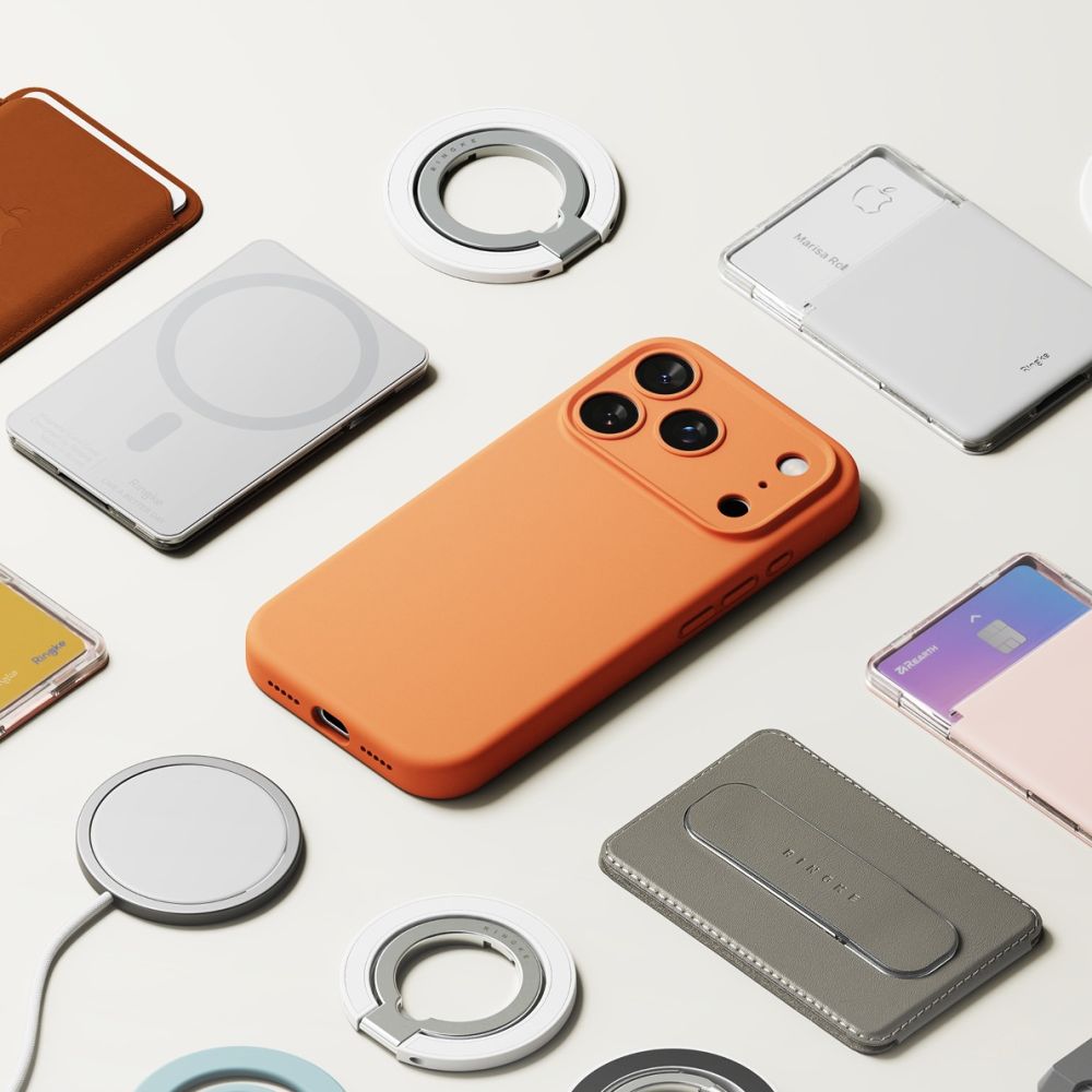 Ringke silikoninis magnetinis dėklas MagSafe iPhone 17 Pro - oranžinis -- iPhone 17 Pro