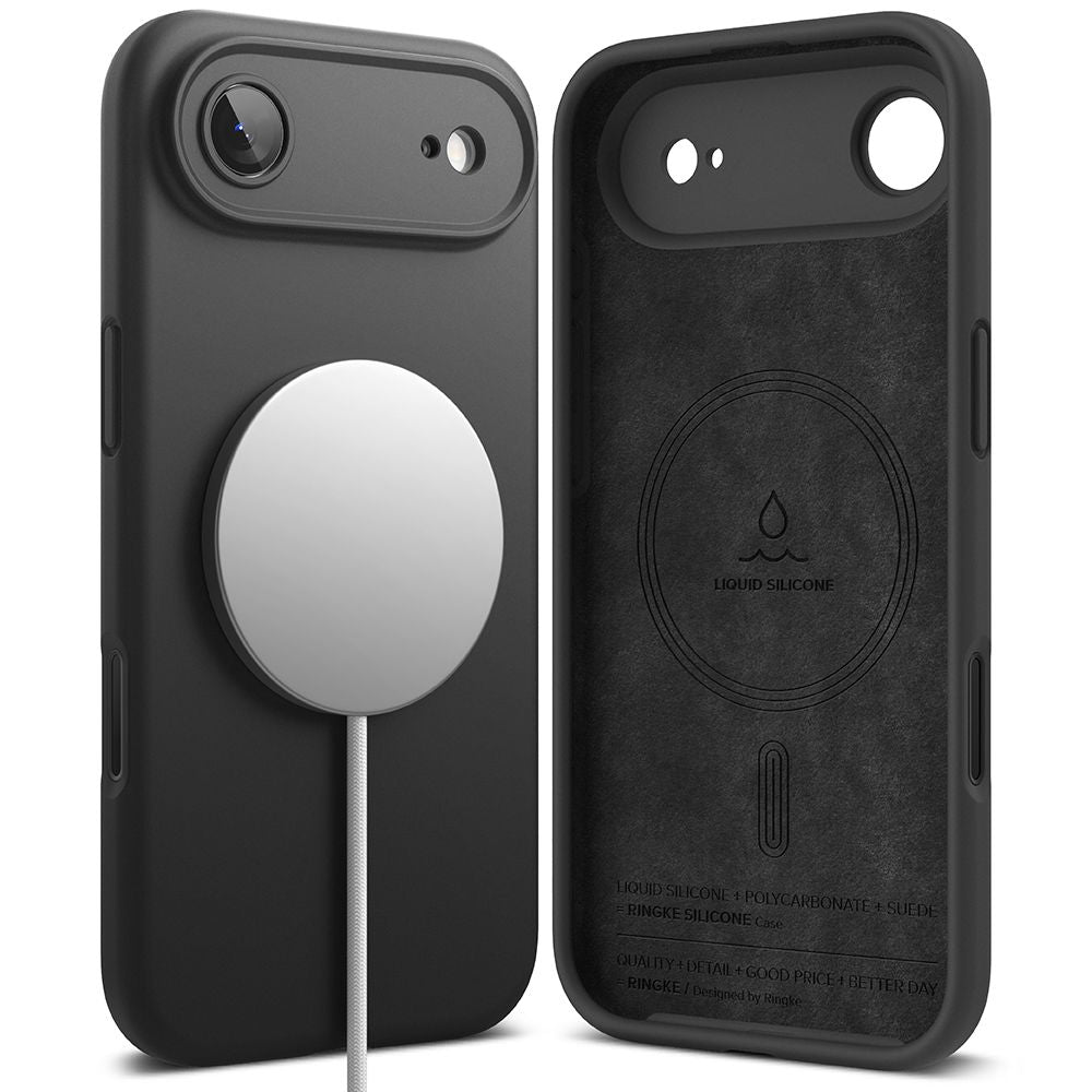 Ringke silikoninis MagSafe dėklas iPhone 17 Air – juodas -- iPhone 17 Air