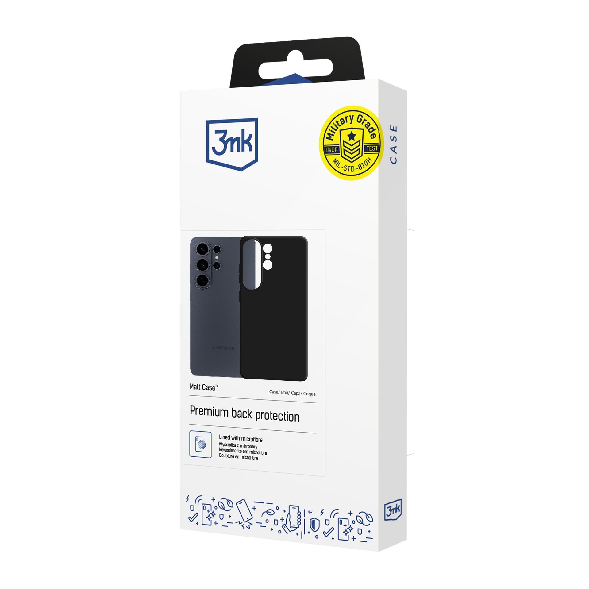 3mk Matinis dėklas, skirtas Samsung Galaxy S26 Ultra – matinė juoda