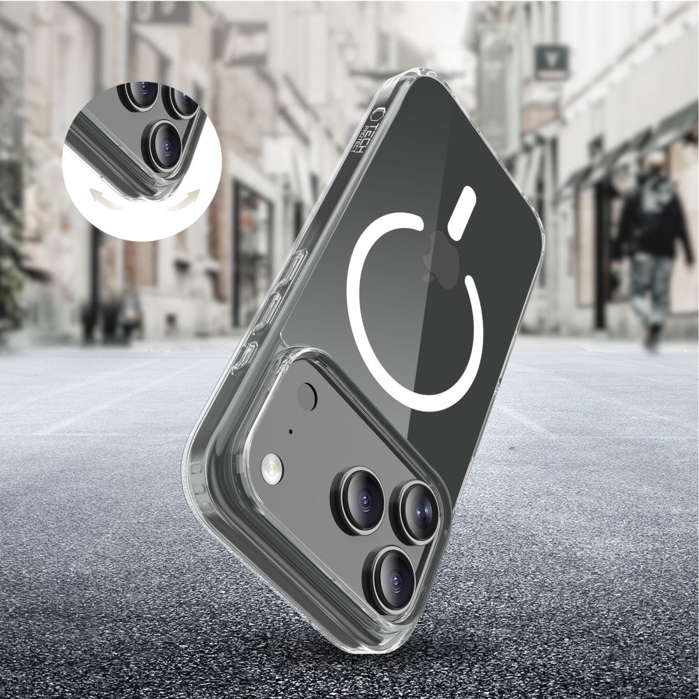 Tech-Protect FlexAir Hybrid MagSafe dėklas iPhone 17 Pro – skaidrus -- iPhone 17 Pro