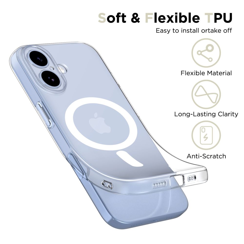 Tech-Protect FlexAir MagSafe dėklas iPhone 17 – skaidrus -- iPhone 17