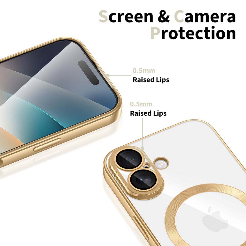 Tech-Protect MagFlex MagSafe dėklas iPhone 17 – skaidrus auksinis -- iPhone 17