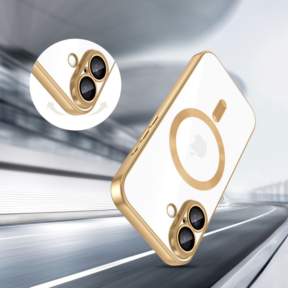 Tech-Protect MagFlex MagSafe dėklas iPhone 17 – skaidrus auksinis -- iPhone 17
