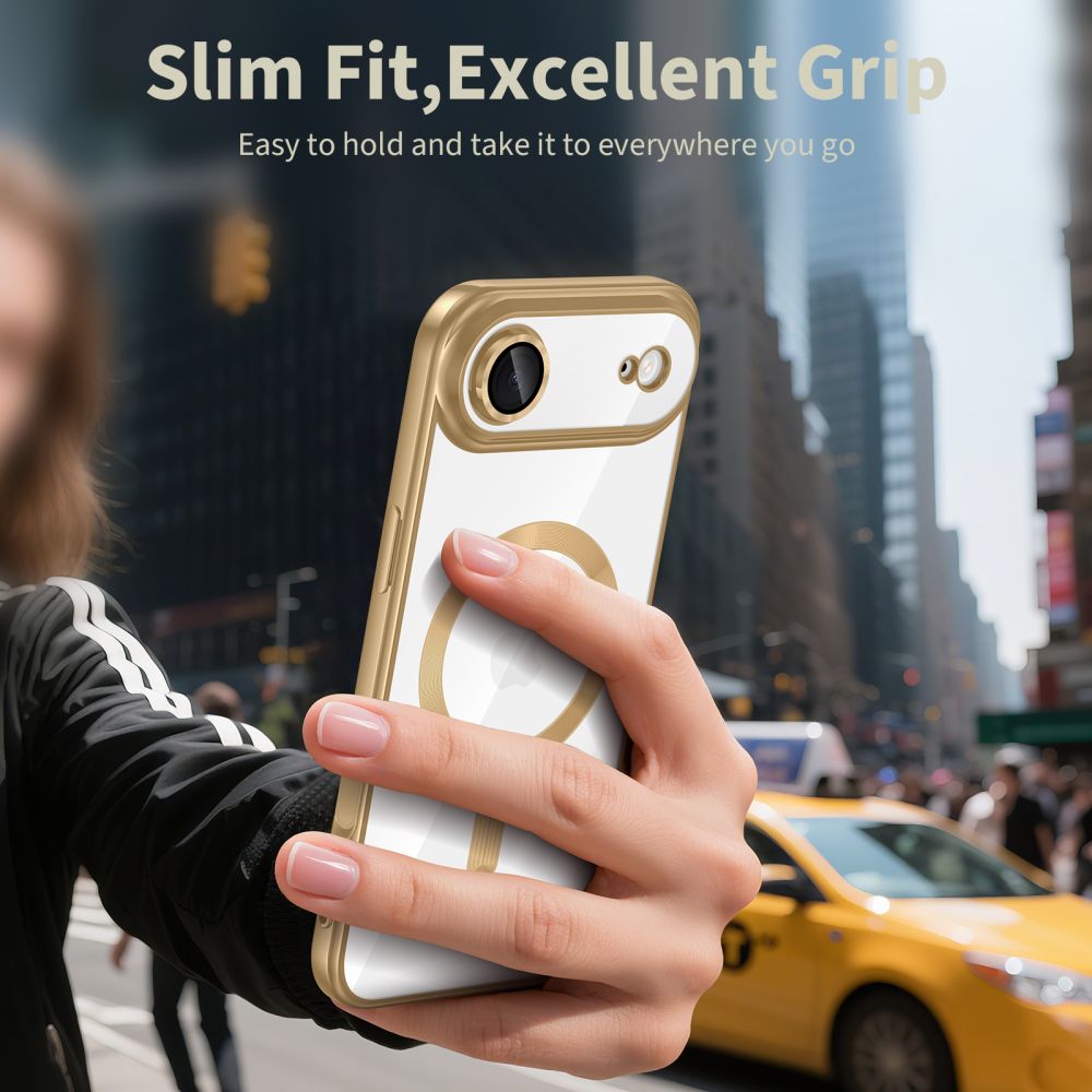 Tech-Protect MagFlex dėklas iPhone 17 Air – skaidrus auksinis -- iPhone 17 Air