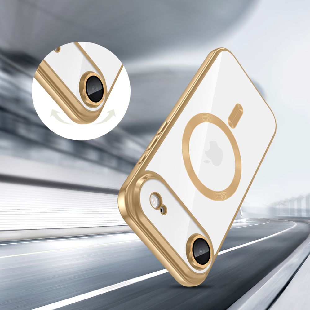 Tech-Protect MagFlex dėklas iPhone 17 Air – skaidrus auksinis -- iPhone 17 Air
