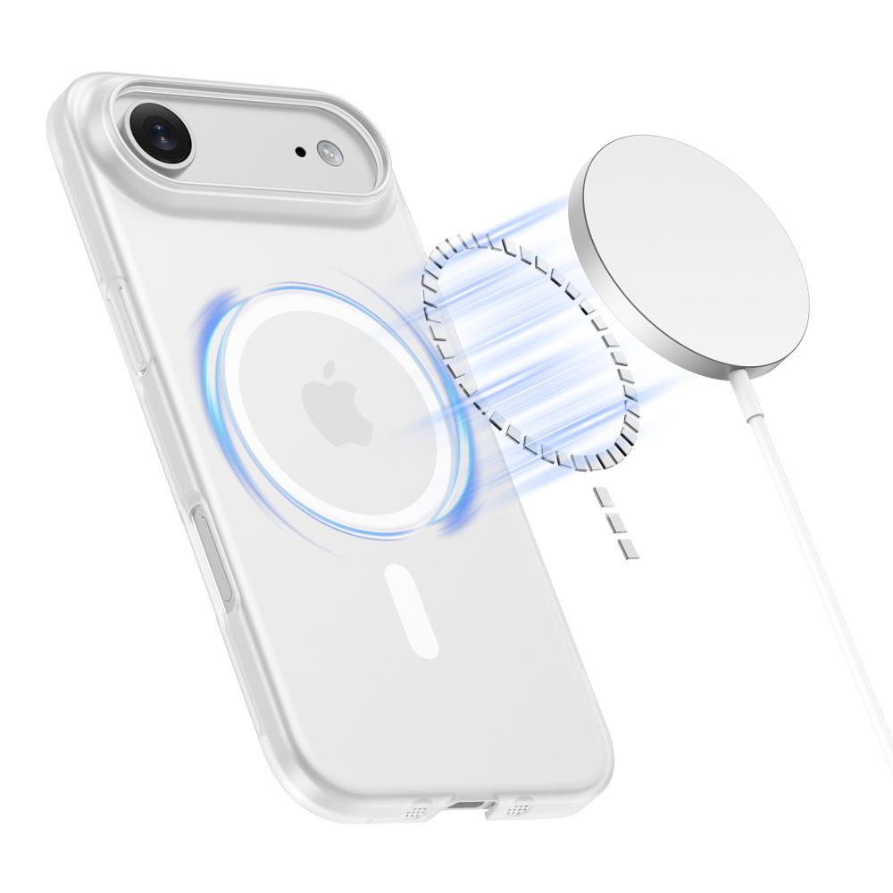 Tech-Protect MagFlex MagSafe dėklas iPhone 17 Air – skaidrus matinis -- iPhone 17 Air