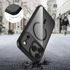Tech-Protect MagMat MagSafe dėklas iPhone 17 Pro Max – skaidrus juodas -- iPhone 17 Pro Max