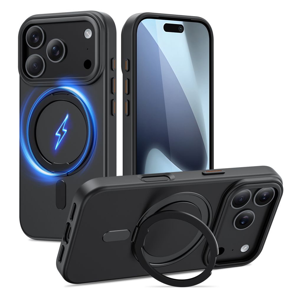 Tech-Protect MagRing MagSafe dėklas iPhone 17 Pro Max – juodas matinis -- iPhone 17 Pro Max