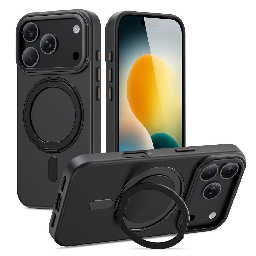 Tech-Protect MagRing MagSafe dėklas iPhone 17 Pro Max – juodas matinis -- iPhone 17 Pro Max