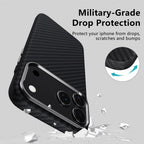 Tech-Protect Ion Carbon MagSafe dėklas iPhone 17 Pro Max – pilkas/juodas -- iPhone 17 Pro Max